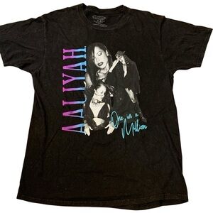 Aaliyah Black Graphic Tee